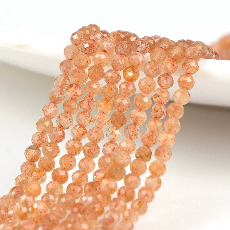 2/3/4 мм натуральные золотые граненые бусины с кристаллами, свободные бусины для самостоятельного изготовления, золотистые бусины для цепочки на ключицу