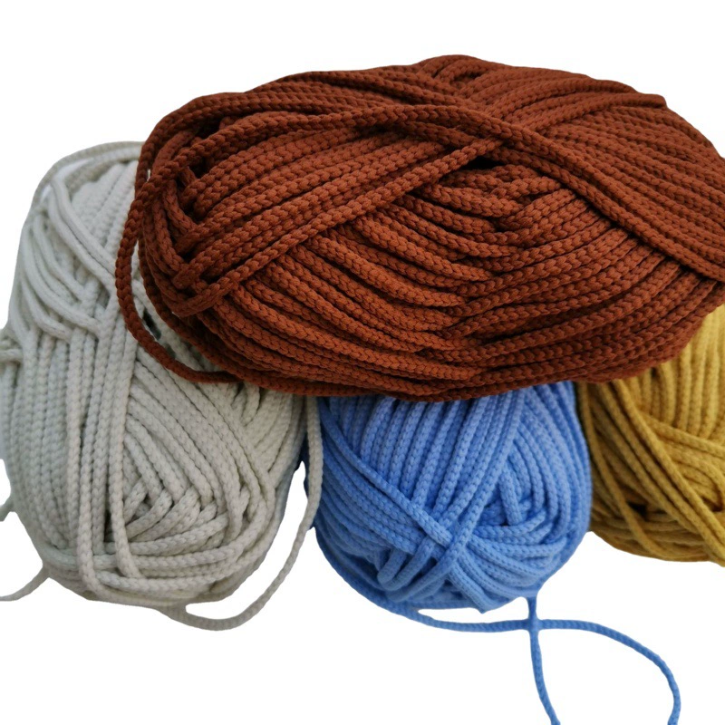 Антрацен Mengyuan ручной работы Жемчужная Нить крючок сумка ковер круглая нить полая веревка эластичная толстая шерсть оптовая продажа с фабрики