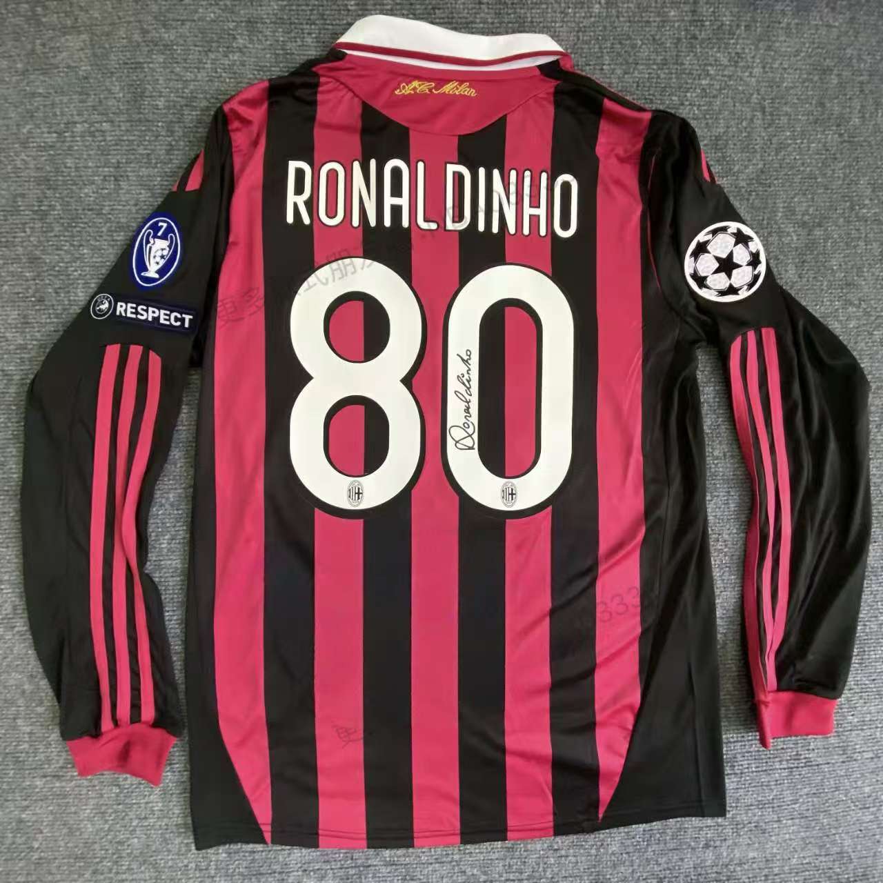 Signature Retro Real Madrid Juventus L Portugal Ac Milan Liverpool Jersey No. 7 Ronaldo Long-Sleeved Football Uniform