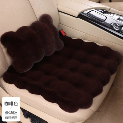 Wool pad universal seat cushions, non-slip - brown-bubble-velvet-single-cushion-lumbar-pillow