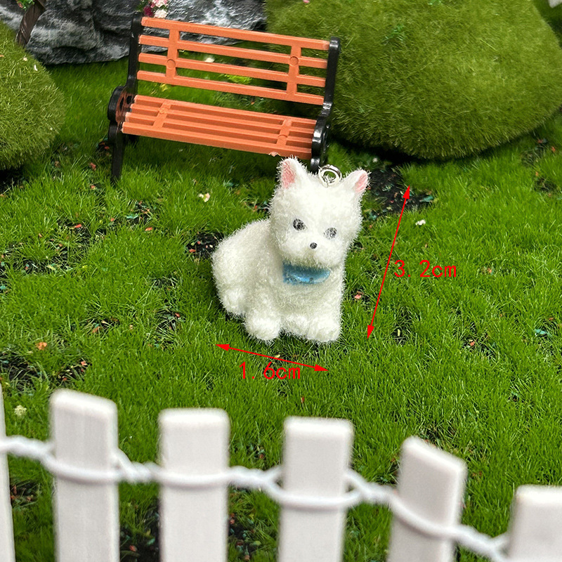 ミニ人形携帯電話ペンダント、立体的な子犬の植毛動物人形ペンダント、DIYキーホルダーアクセサリーギフト|undefined