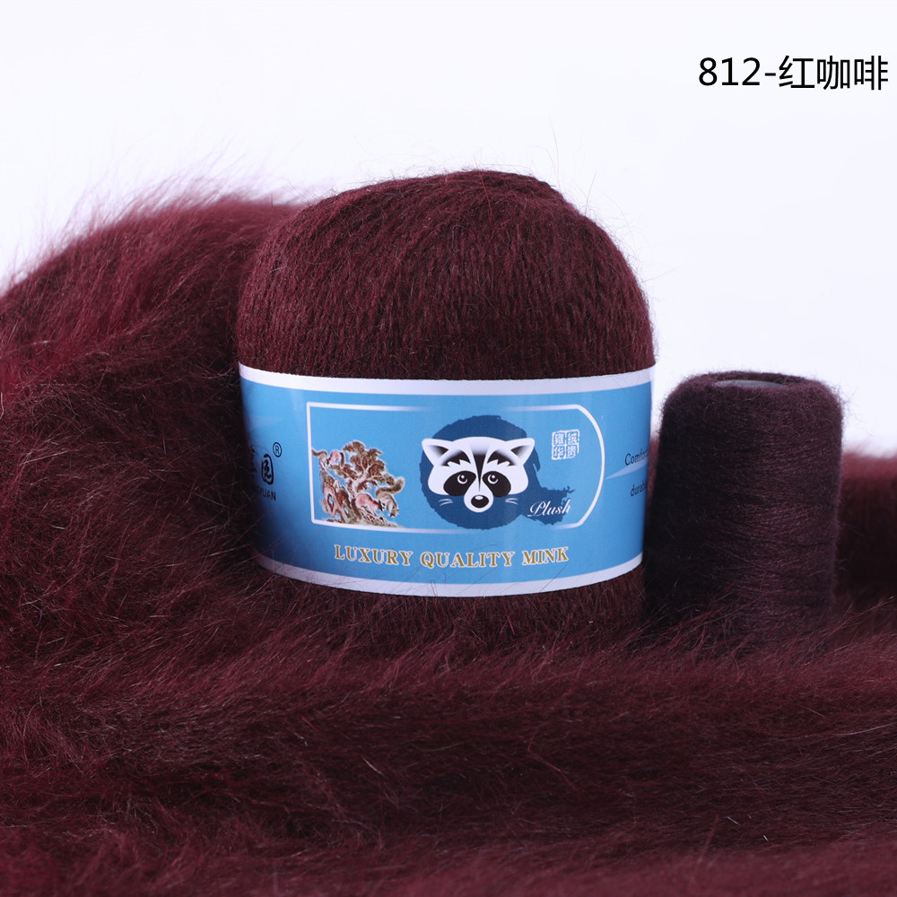 Venta Directa de fábrica medio grueso tejido a mano de lana de visón de lana Bola de lana tejida al por mayor de bricolaje bola de lana gran cantidad de descuento