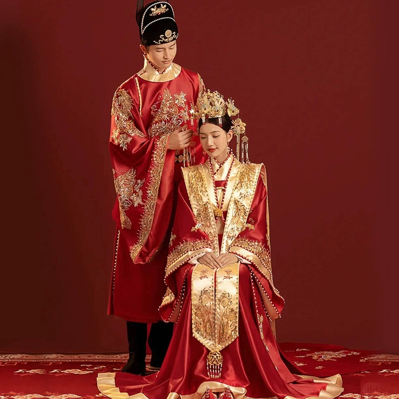 Hanfu, set, suhe traditional wedding dress, classic evening dress, Chinese style, for beloved