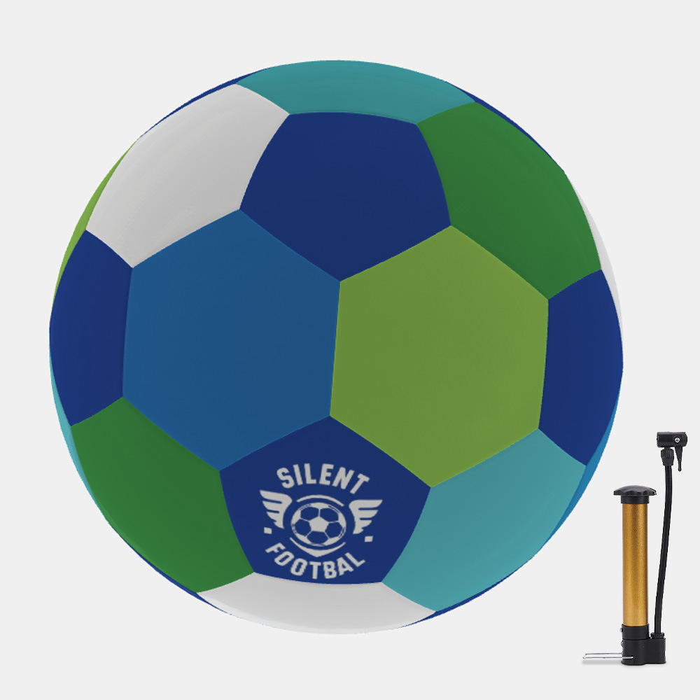 定制亚马逊热卖四号低噪音足球8英寸环保无异味T布潜水棉沙滩足球