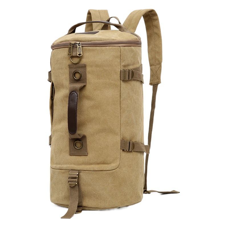 Mochila de lona retro de comercio exterior mochila de moda de las mujeres mochila de estudiante de escuela secundaria de los hombres habitación individual portátil multifuncional