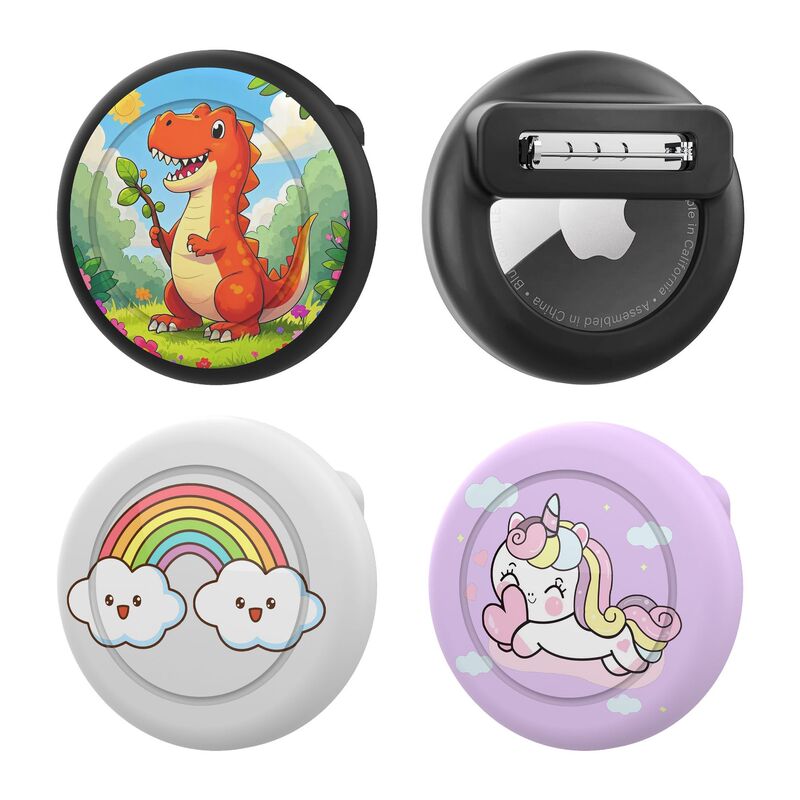 Suitable for Airtag Protective Case Cartoon Brooch Apple Anti-Lost Locator Children's Pin Airtag2 Protective Case Suitable for Airtag Protective Case Cartoon Brooch Apple Anti-Lost Locator Children's Pin Airtag2 Protective Case