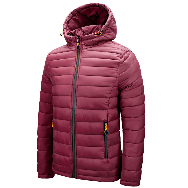 Ropa de otoño e invierno ropa ligera de algodón acolchado ropa de voleibol de Hombre Ropa de hueso Juventud en stock ordinario casual fit color sólido abrigo transfronterizo e-commerce