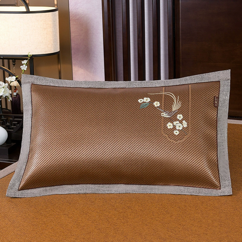 Летняя Прохладная Подушка Чайный ледяной коврик из ротанга Подушка летняя защита шеи крутая подушка для взрослых и детей летний ледяной Шелковый коврик шейный сердечник подушки