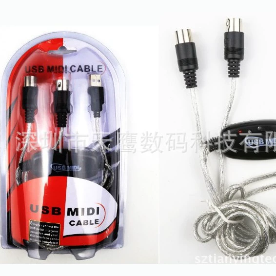 MIDI Line 5 -штырь музыка редактирование линии MIDI к USB линии электронное пианино USBMIDI линия
