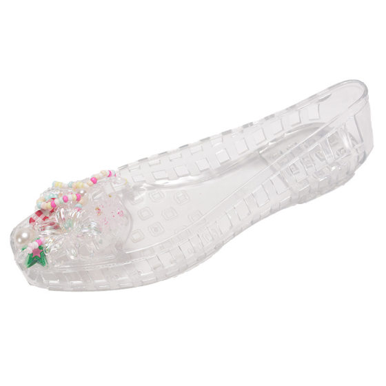 Retro Small Fragrance Style Popular Baotou Flats Sandals for Women 2025 New Summer Outer Wear Korean Style Crystal Jelly Shoes