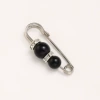 3.8CM size beaded silver needle silver diamond ring