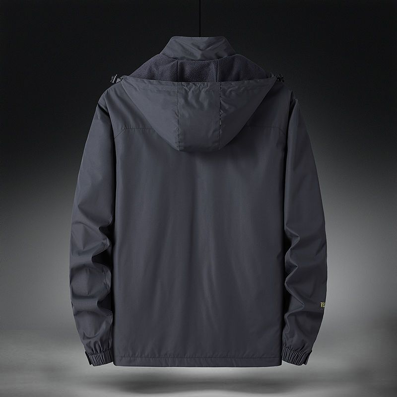 Men's and Women's 2025 Spring and Autumn Outdoor Sports Large Size Loose Windproof Hooded Jacket Mountaineering Clothing