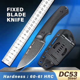 巴克BUCK663跨境高硬度户外刀野外登山钓鱼随身携带求生防身直刀