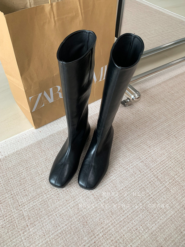 法式内增高不过膝靴女2025新款显瘦过膝长筒靴方头增高套筒骑士靴|undefined