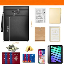 亚马逊爆款带锁的防火文件袋，带拉链封口的防火防水钱包