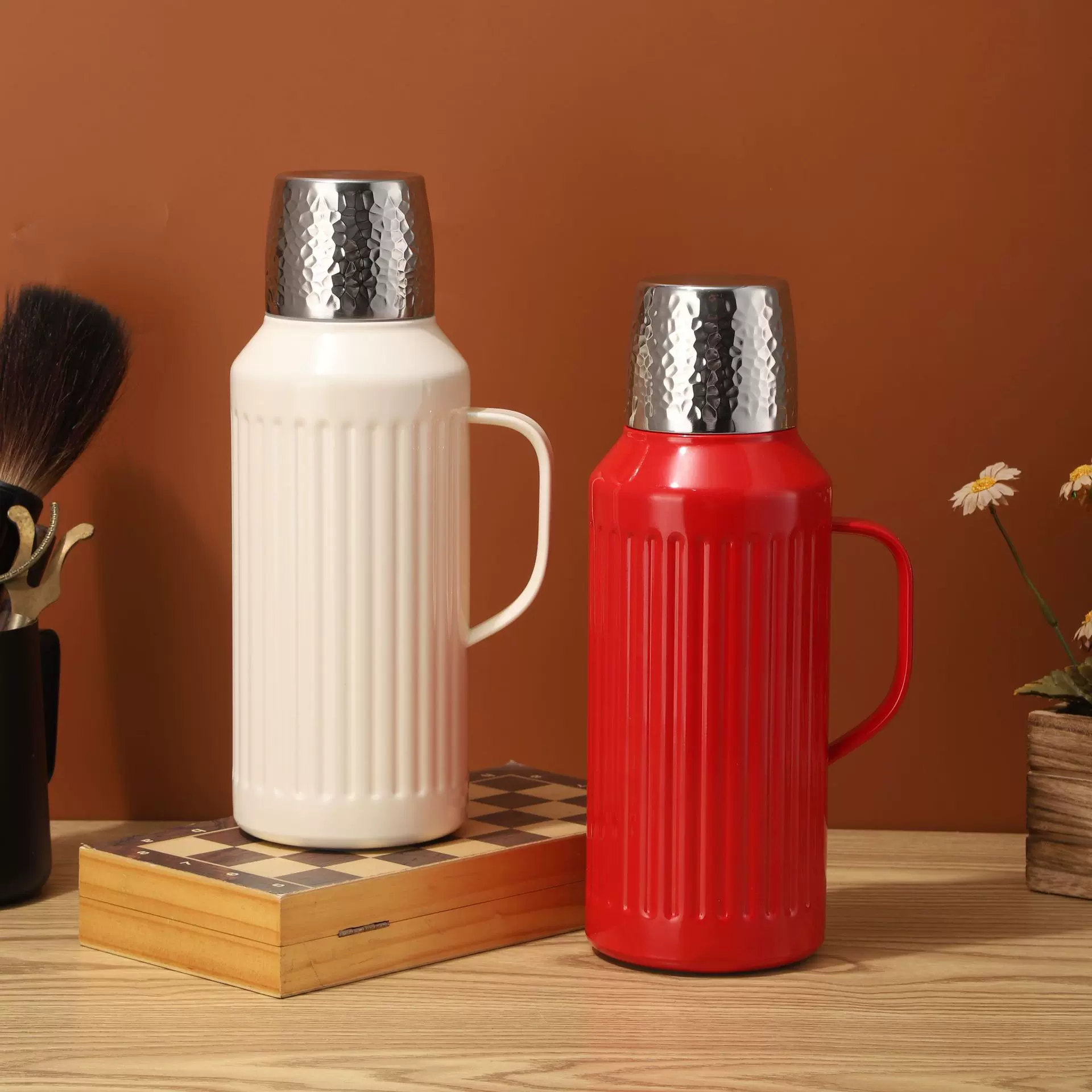 智能显温316不锈钢保温壶大容量带手柄焖茶泡茶壶茶水分离热水瓶