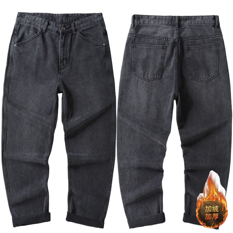 Xxbro ropa de hombre # pantalones de papá de todos los partidos de moda pantalones vaqueros de terciopelo lavados sueltos pantalones rectos de pierna ancha viejos para hombres