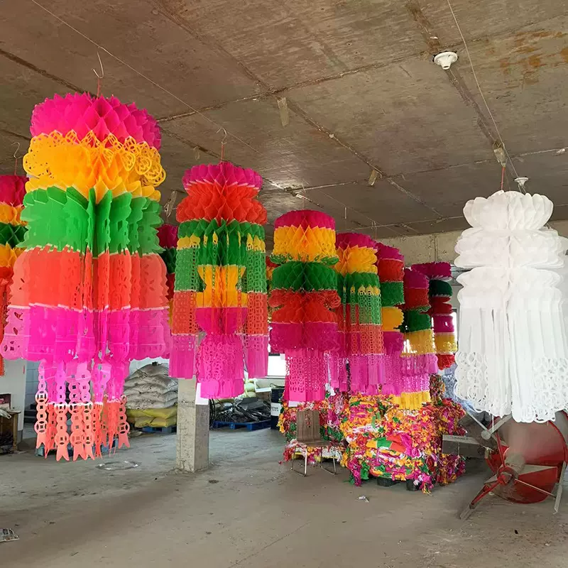 清明节挂清祭祀灯笼殡葬上坟飘纸花吊青挂环保纸祭祖扫墓白事用品