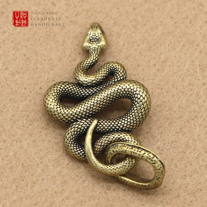 3D brass keychain pendant, Chinese zodiac charms, antique finish, wearable charm