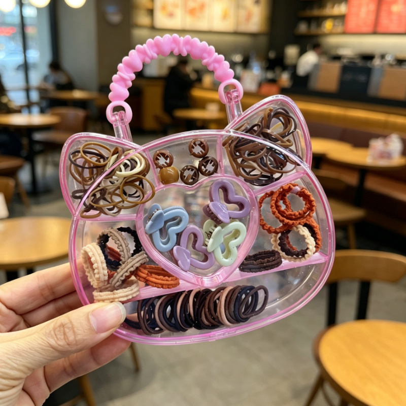 Juego de Accesorios para el Cabello Infantil con Caja de Regalo de Plástico y Resina para Niñas