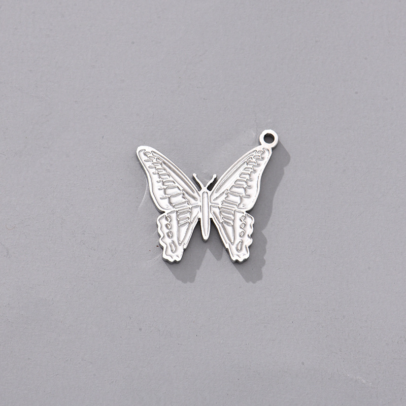Varios accesorios de collar colgante de metal de acero inoxidable mariposa love DIY accesorios de joyería con pulsera combinada