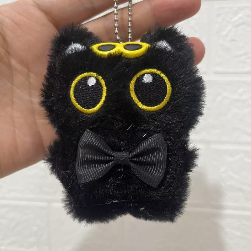 きしむ漫画猫家族ぬいぐるみキーホルダー小さな鼻猫ペンダントスクールバッグ人形ペンダントギフトトレンド|undefined