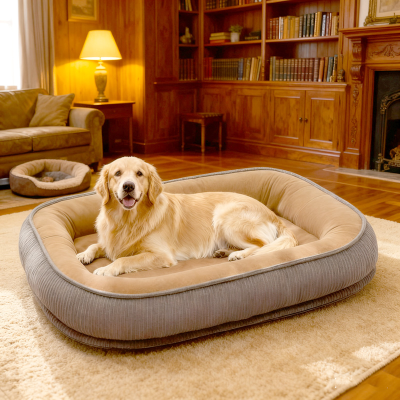 Cama de perros caliente para invierno semicerrada desmontable, cama de perros universales para perros pequeños y medianos, sofá, colchón de cama para gatos image 5