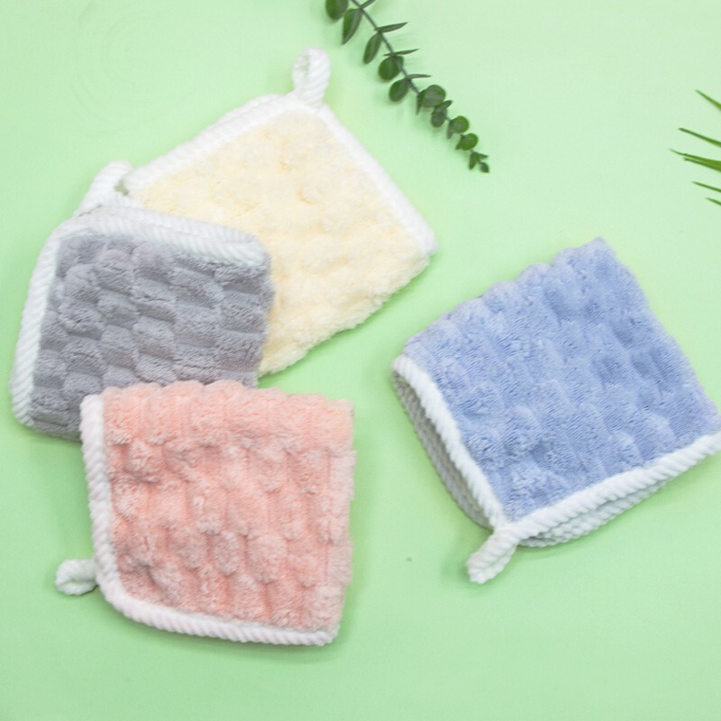 Coral Velvet Turtle Velvet Towel Small Square Towel Face Wash Soft Absorbent Beauty Towel Kidsren's Face Towel Hand Towel Handkerchief