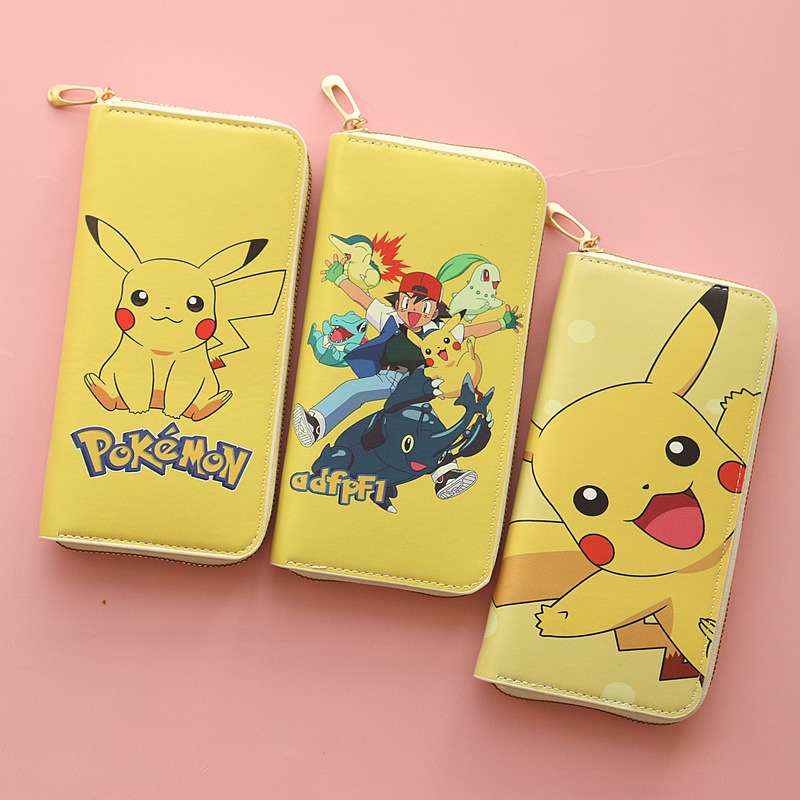 Cartoon long capacious wallet for men and women with zipper
