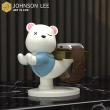 小熊摆件适用于iwatch s9苹果华为手表充电支架托可爱创意周边App