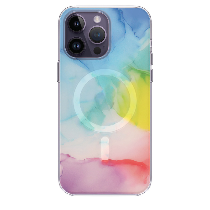 Otter Apple 17Promax Magnetic Box Mobile Phone Case Suitable for Iphone13 Watercolor Ink 16E Protective Cover 15P