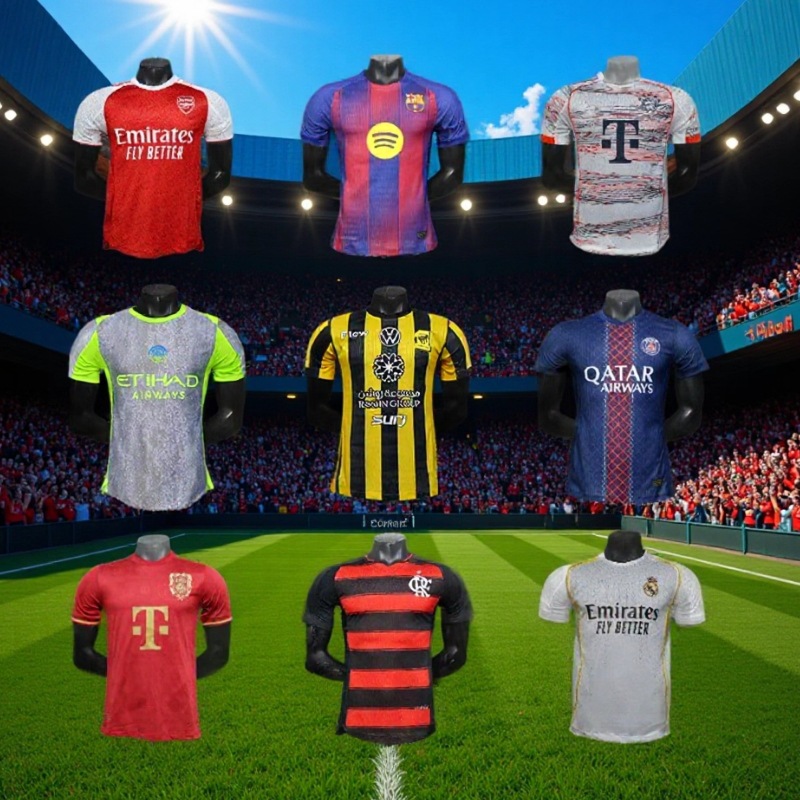 皇马2526球衣real madrid 切尔西巴萨巴黎AC球员版足球服源头工厂