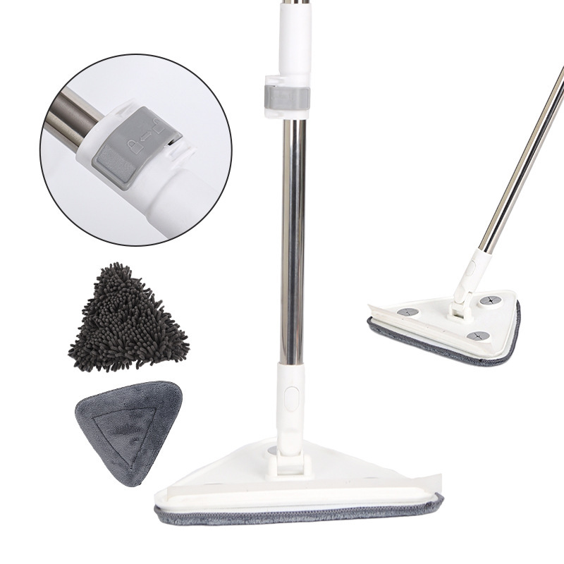 Universal Triangular Mop for Cleaning Ceiling Dust, Kitchen Walls, and More, with an Extendable Telescopic Handle