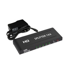 hdmi一分四分配器高清視頻分屏器1分4HDMI一進四出3D1進4出分頻器