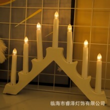 跨境爆款led电子蜡烛桥灯圣诞节日室内装饰氛围灯台灯网红小夜灯
