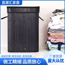 竹编洗衣篮脏衣篓竹编折叠编织 衣服收纳桶 玩具收纳桶 厂家直供
