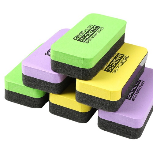 Deli whiteboard eraser whiteboard pen eraser high quality magnetic blackboard eraser dual-purpose chalk eraser sponge eraser wholesale