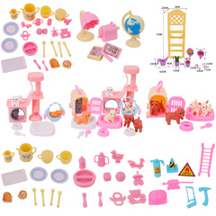 跨境新款30cm巴比娃娃吸塑套裝兒童過家家玩具貓狗模型廠家直發