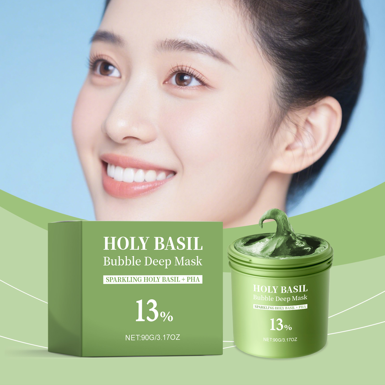 Facial Cleansing Bubble Mask, Gentle Cleansing, Oil Control, Blackhead Removal, Hydration, Moisturizing, Delicate, Smooth, Refreshing, Hydrated, and Radiant