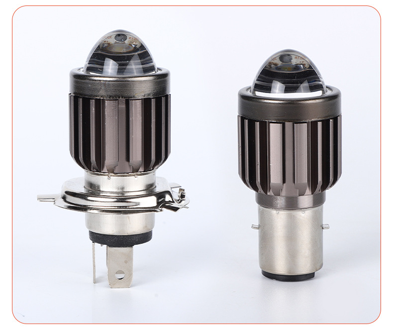 Cross-border exclusive LED dual-color high/low beam spotlight for electric vehicles and motorcycles, featuring a fisheye lens and built-in light