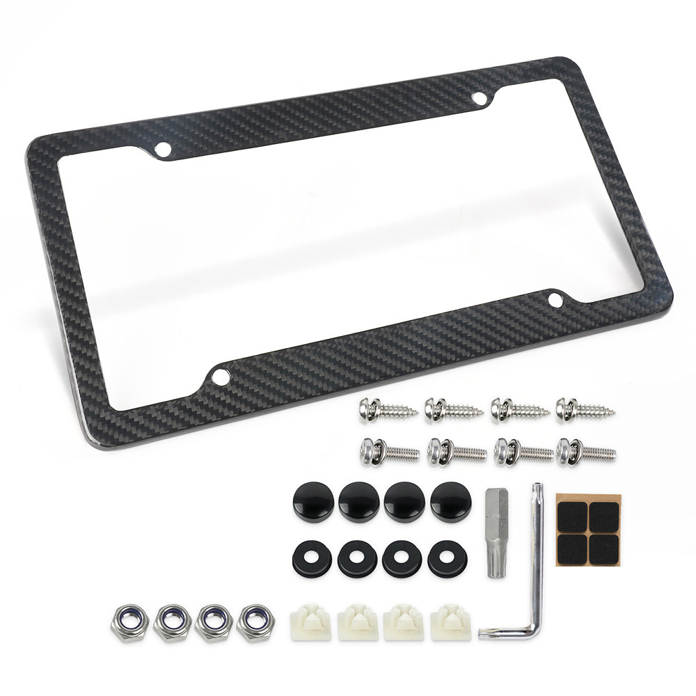 Qìchē – License plate holder/license plate holder Plate Frame US - btd044-carbon-fiber-license-plate-frame