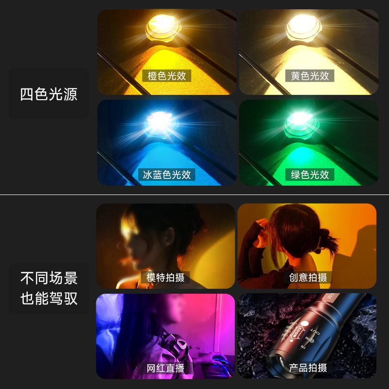 Fotografía linterna Internet celebridad fotografía RGB Luz de relleno especial puesta de sol luz multicolor luz de la atmósfera Luz de inundación luz cálida