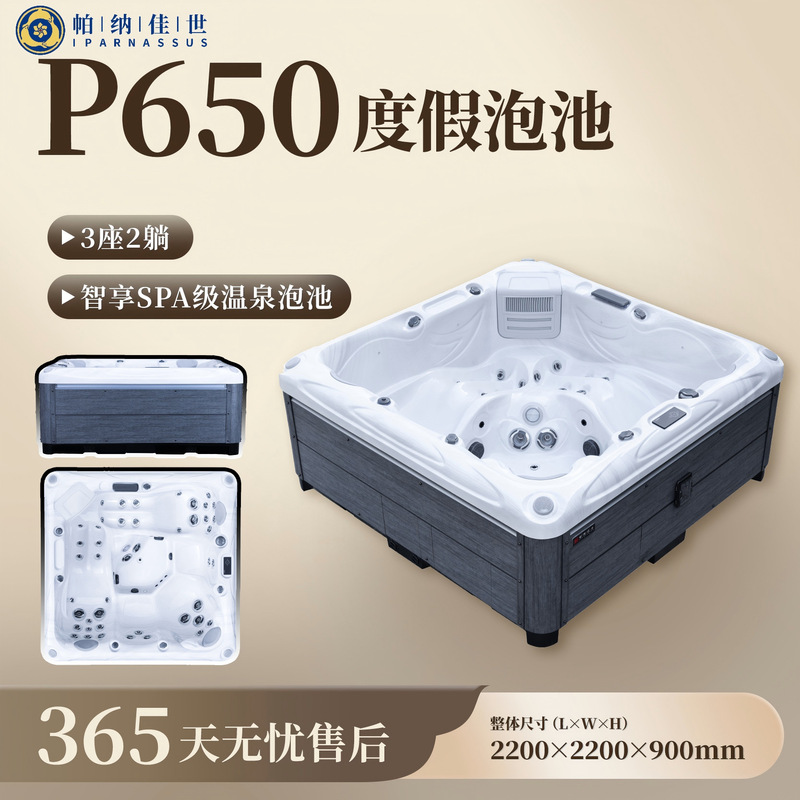 Factory Direct Sales Luxury Acrylic Massage Bathtub Villa Home Embedded Spa Bathtub Whirlpool Hydrotherapy