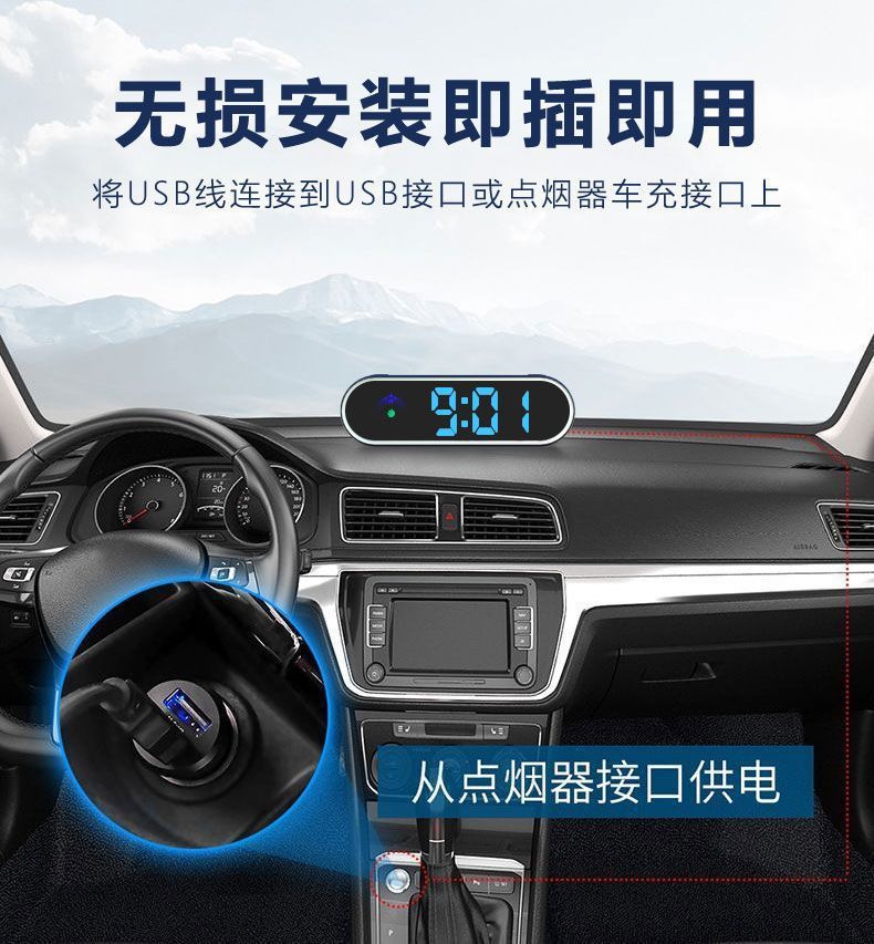 Car-mounted electronic dog head-up display with voice broadcast and Beidou car warning system