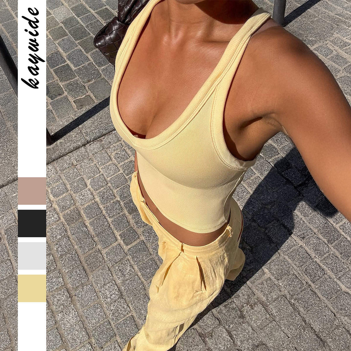 Cross-border European And American Y2K Spice Girls Sexy Slim Sling Vest T-Shirt Women's 2026 Summer_ecoleips.com