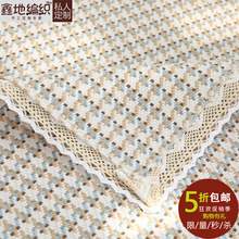 四季通用棉麻沙发垫现代简约布艺 老粗布沙发巾千鸟格防滑 防凌之