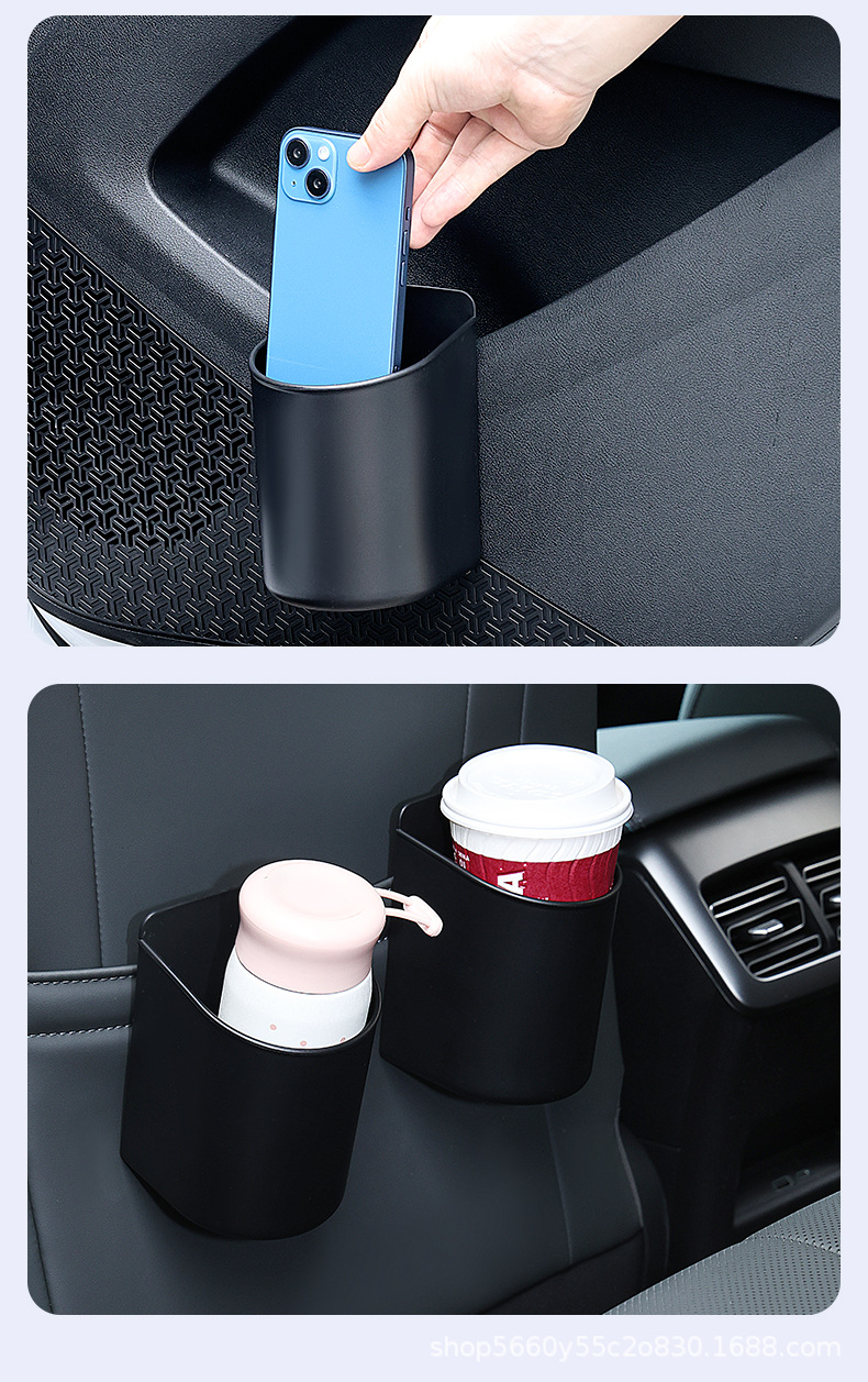 Car Water Cup Holder Universal Door-Side Hanging Storage Box Car Seat Back Door Multi-Functional Car Drink Holder Cup Holder