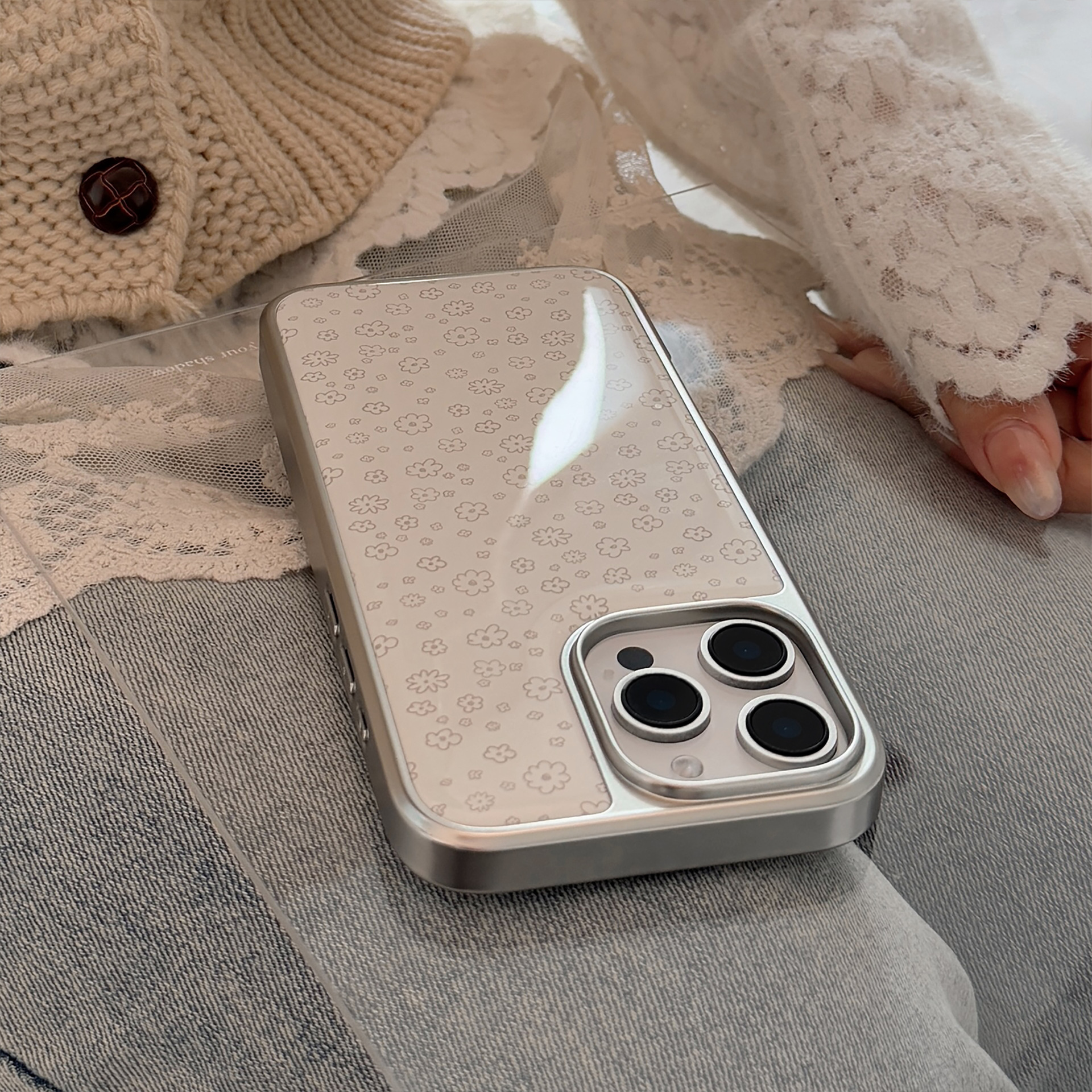 Coque de protection à motif fleurs pour iphone et huawei_voghion.com