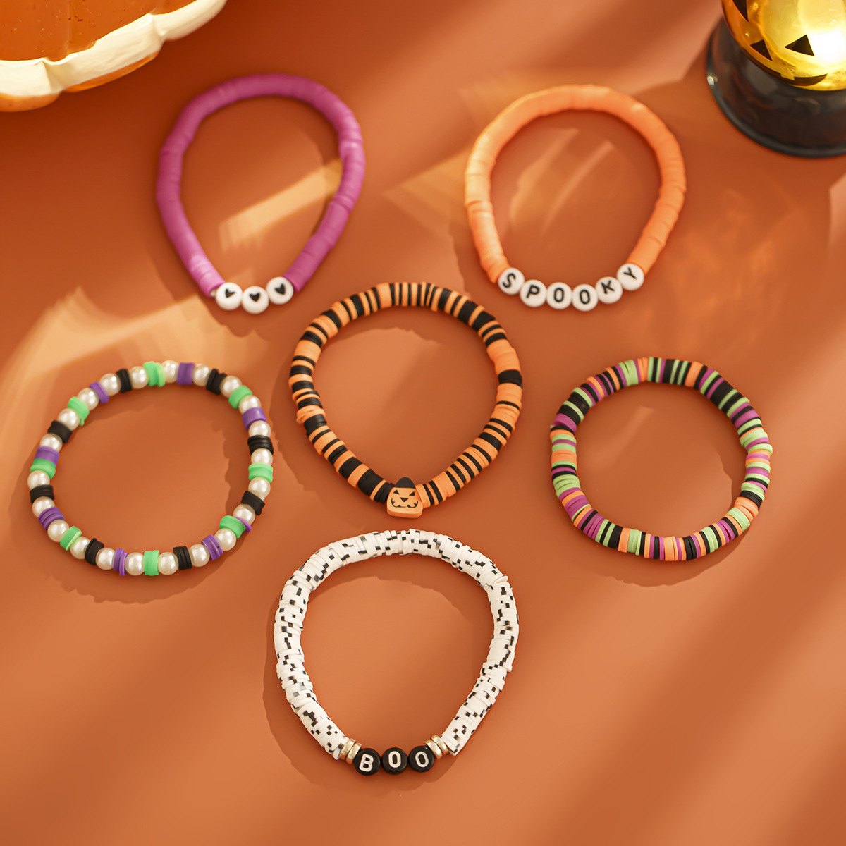 Halloween-asusteiden persoonallisuus yksinkertainen lepakkokristalli rannekorusetti Halloween-juhla metalliseoskirjaimirannekoru_voghion.com