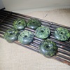 Tibetan Jade Meteorite Pendant customized Dark green Wang drugs brand machining jade Ping An buckle Jewelry wholesale